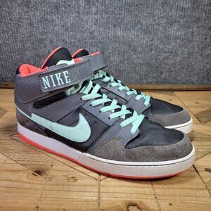 Nike SB Zoom 6.0 Mogan 2 Mid Skate Shoes Mens US 13 Gray Teal Suede 407360-036